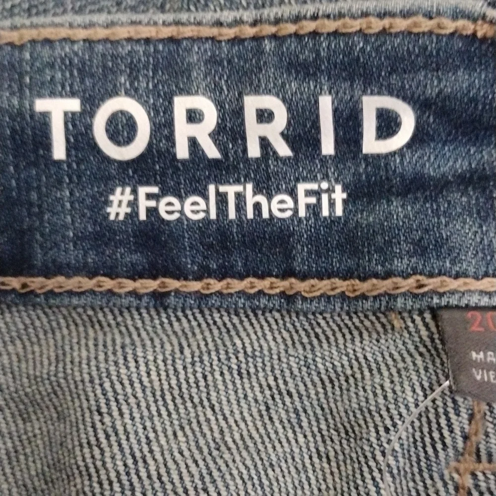 Torrid High Rise Y2K Inspired Classic Blue Women's Jeans Plus Size 18 Sh…